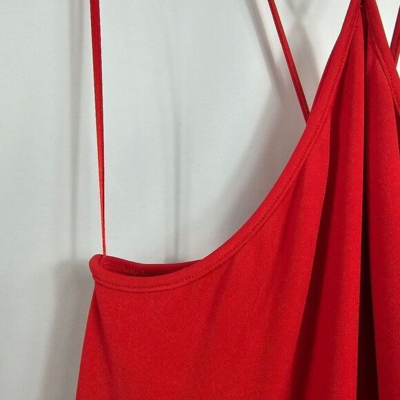 Fleur Du Mal High Neck Halter Slip Dress in Red - Size M - Picture 5 of 11